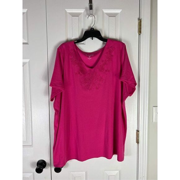 NWOT Woman Within Pink Blouse Size 26/28 2x - Picture 1 of 3